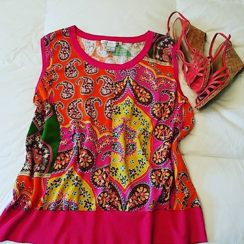 Bright patterned top